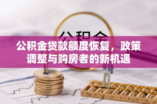 莱芜公积金贷款额度恢复，政策调整与购房者的新机遇