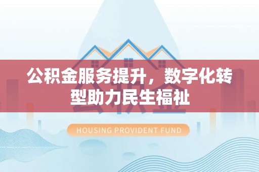 莱芜公积金服务提升，数字化转型助力民生福祉