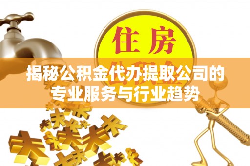 莱芜揭秘公积金代办提取公司的专业服务与行业趋势